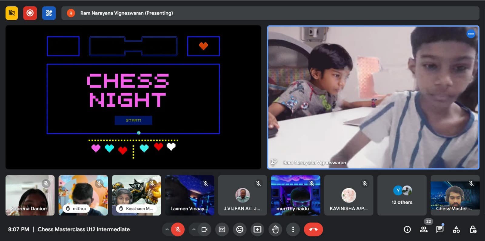 Online chess class session 12