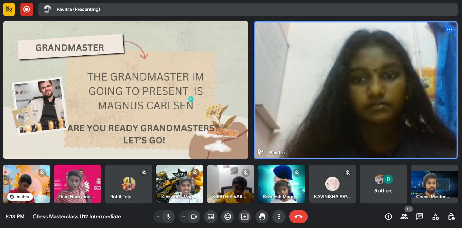 Online chess class session 21