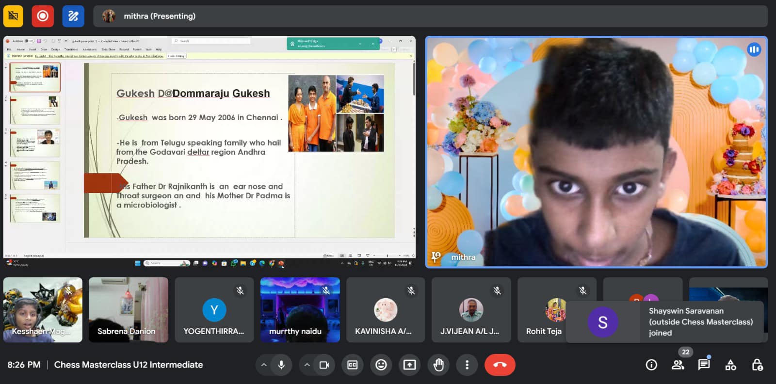 Online chess class session 28