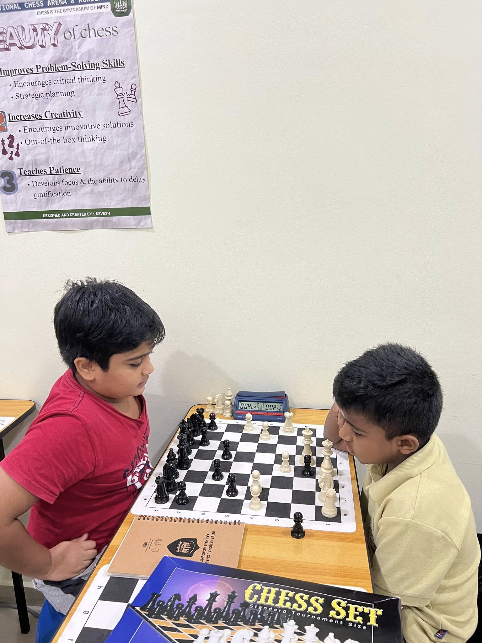 Physical chess session