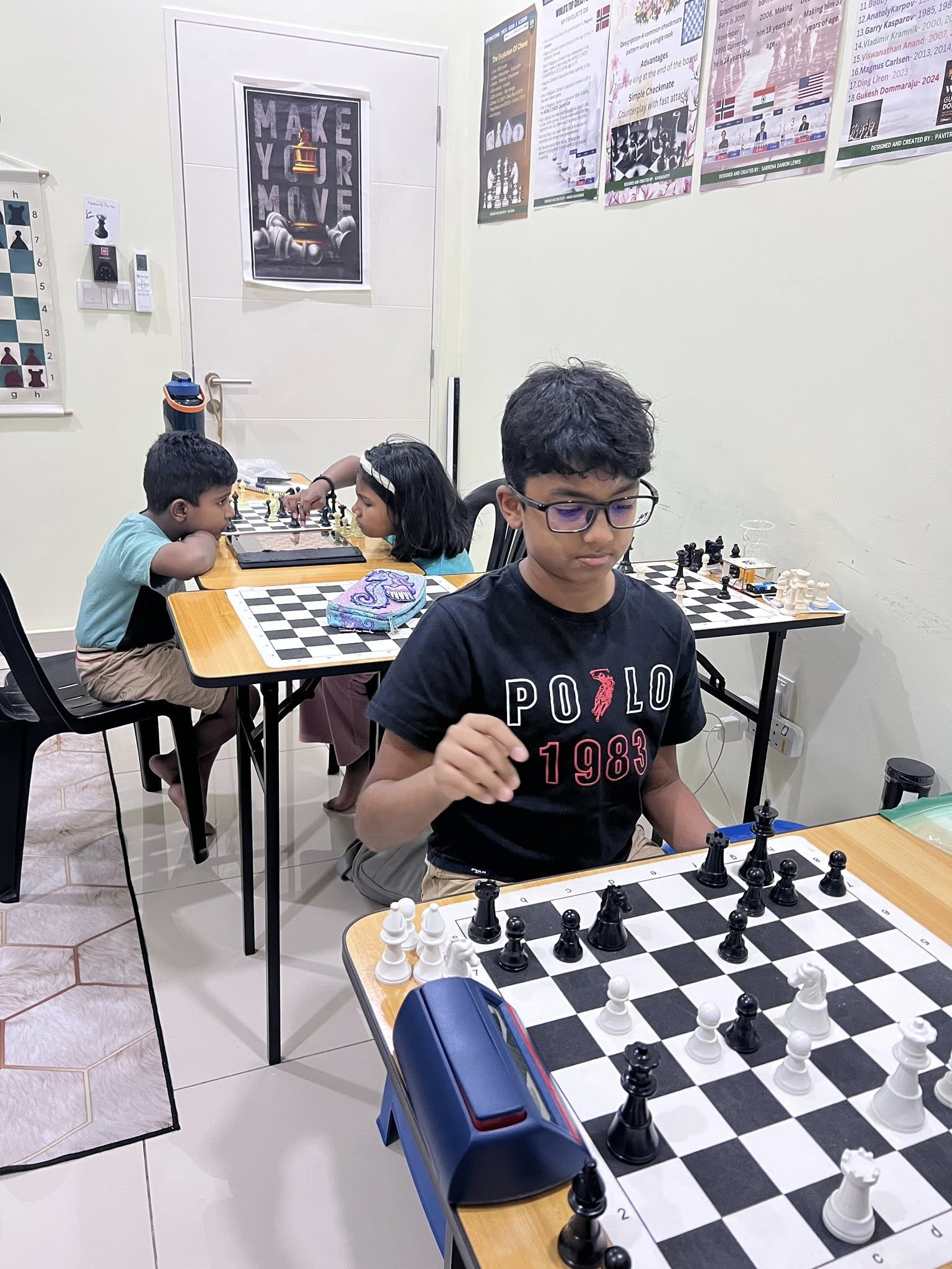 Physical chess coaching