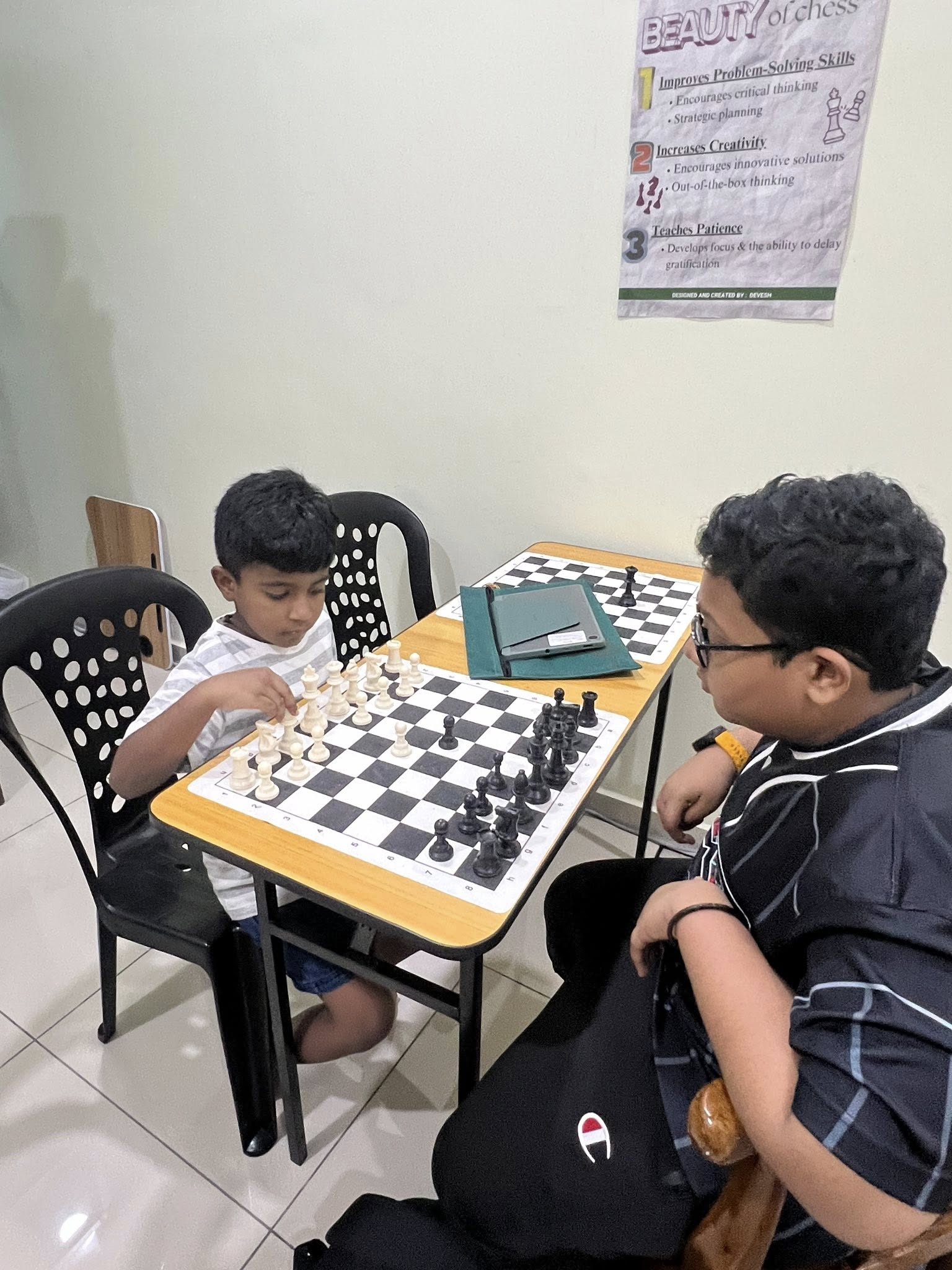 Physical chess class